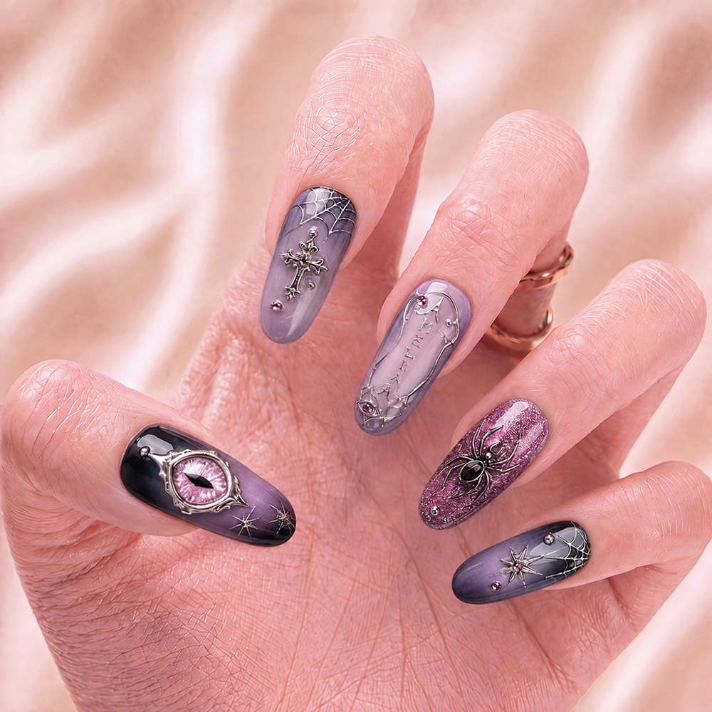 Haunted Amethyst - Personalized Press-On Nails