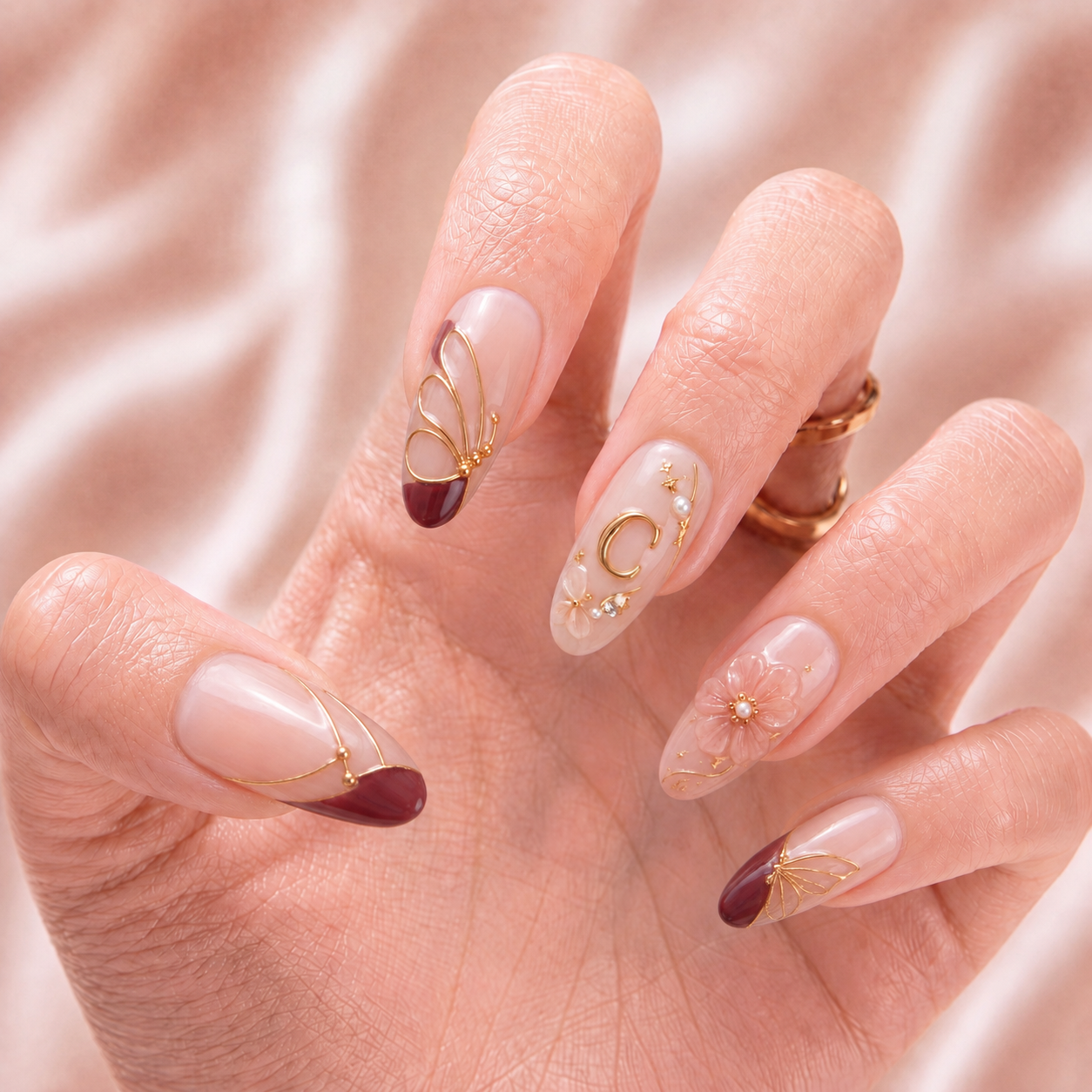 Blush Monarch - Personalized Press-On Nails