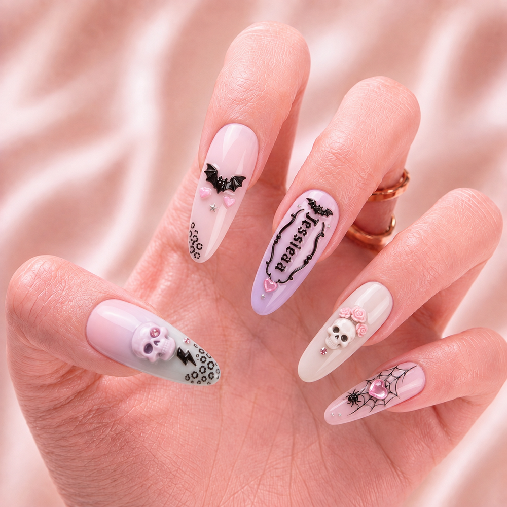 Sugar Skull Crush - Personalized Press-On Nails