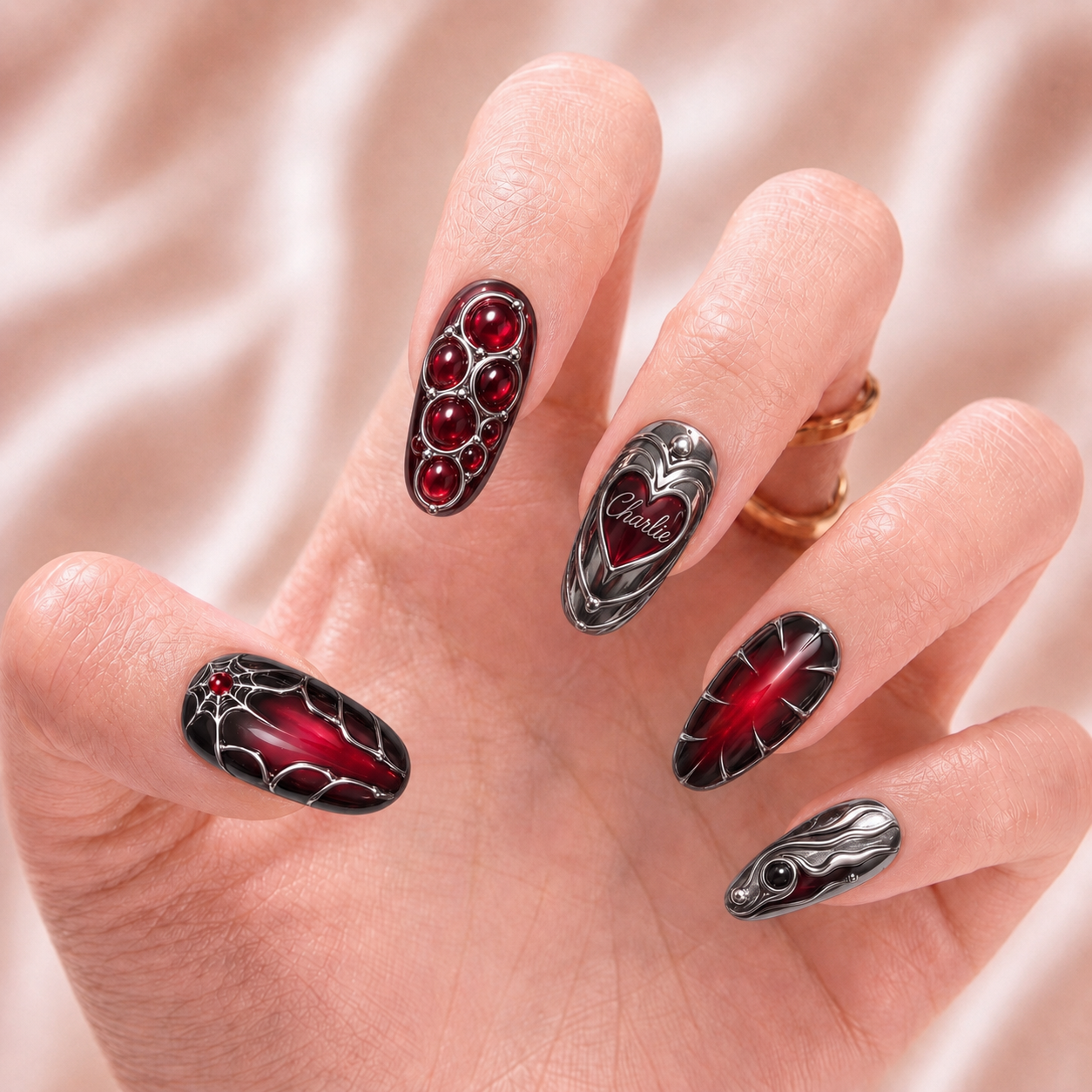Bloodstone Veil - Personalized Press-On Nails