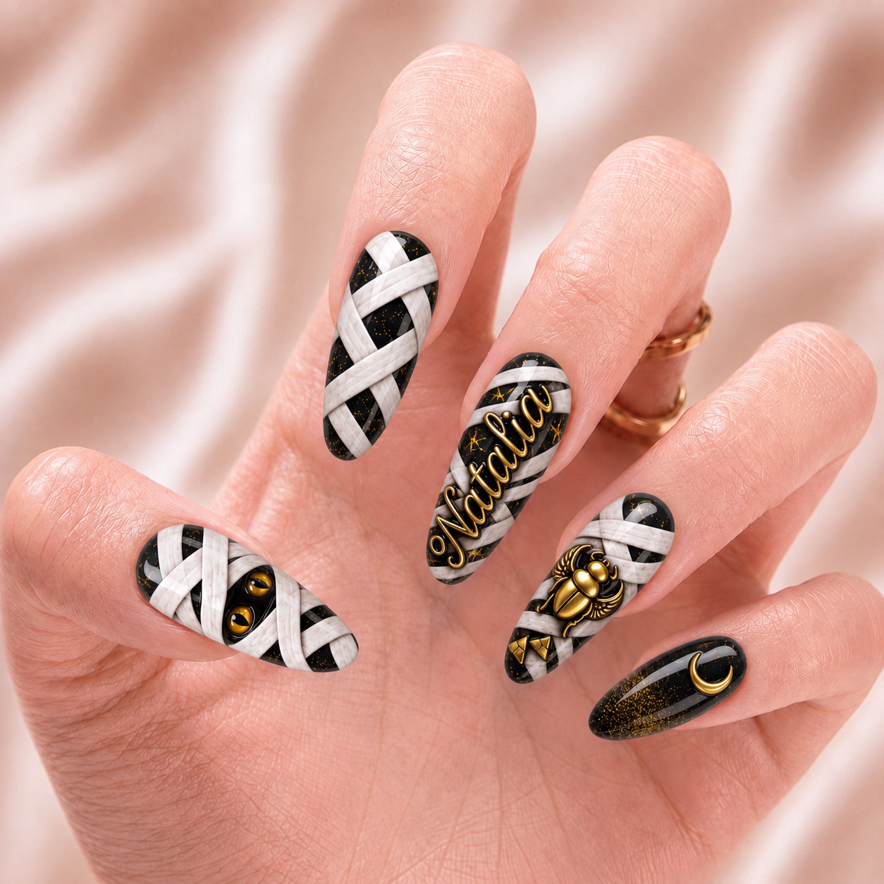 Mummy Wrap - Personalized Press-On Nails