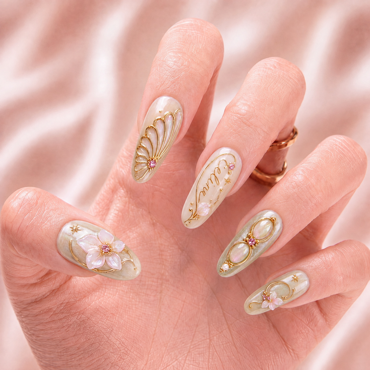 Whispering Opal - Personalized Press-On Nails
