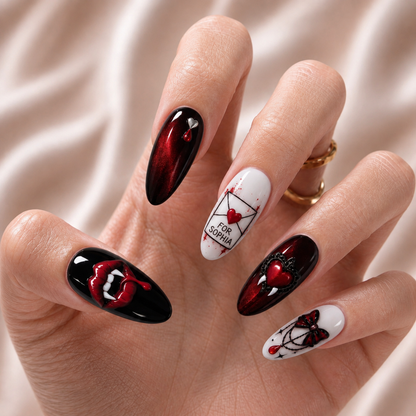 Vampire Love Letter - Personalized Press-On Nails