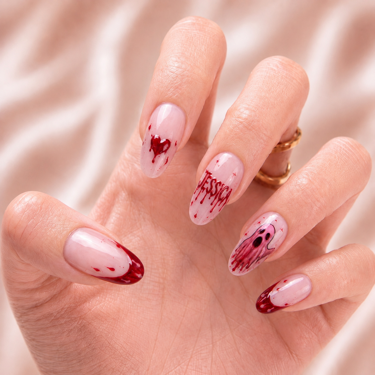 Bleeding Hearts - Personalized Press-On Nails