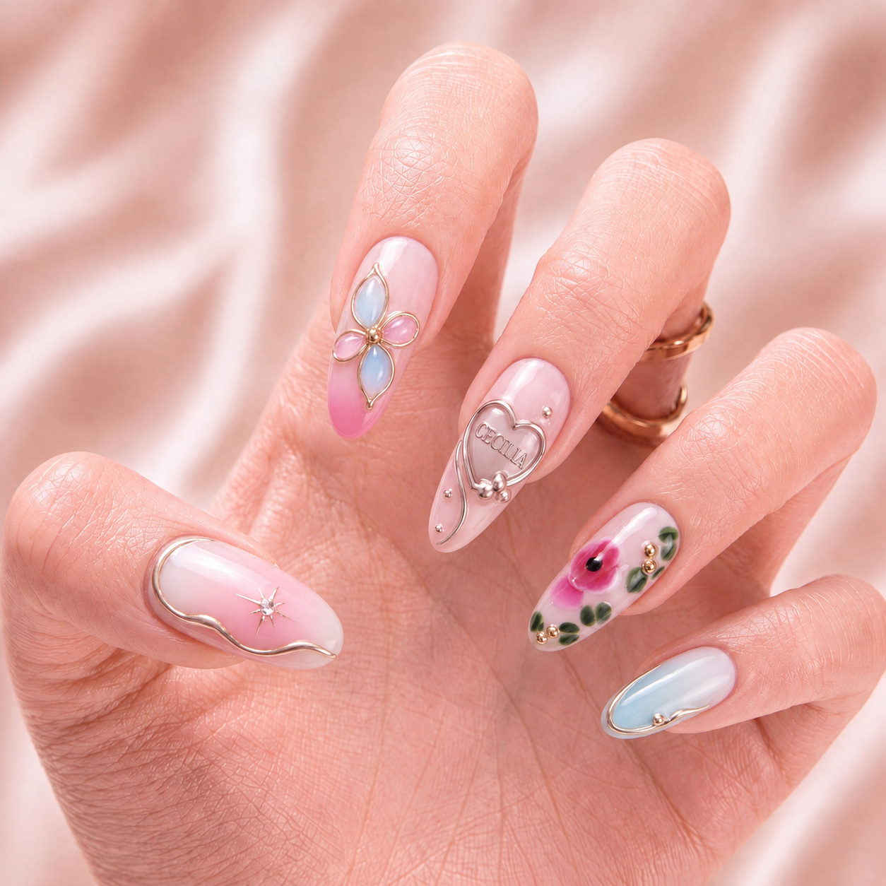 Petal Symphony - Personalized Press-On Nails