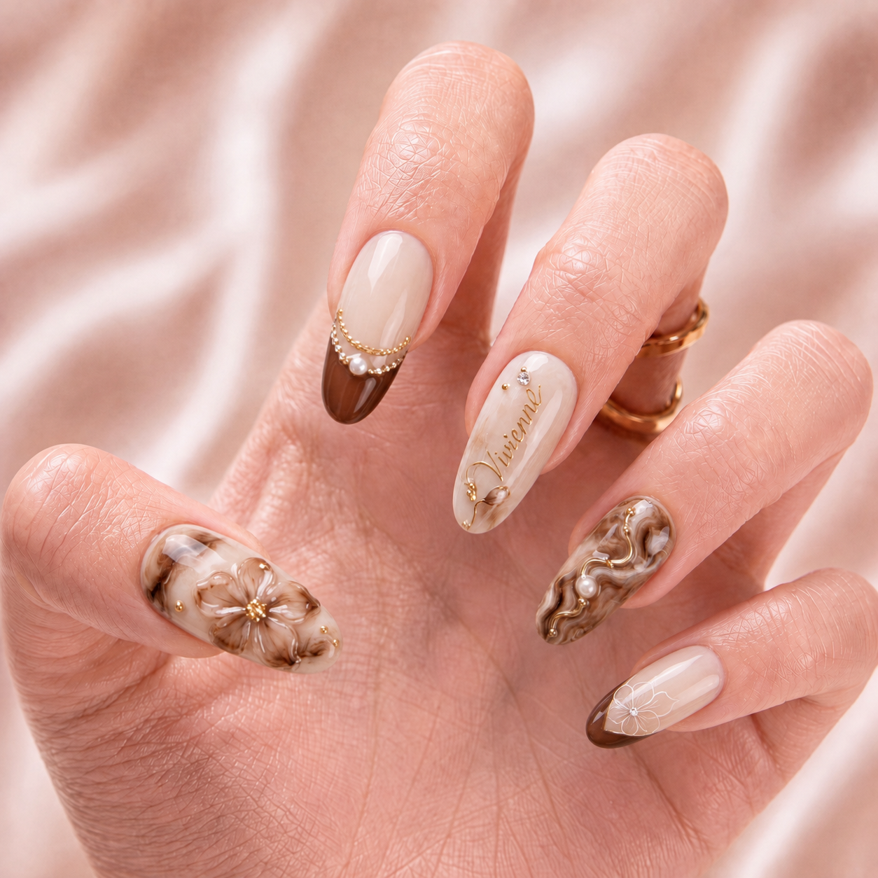 Velour Truffle - Personalized Press-On Nails
