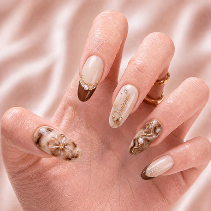 Velour Truffle - Personalized Press-On Nails