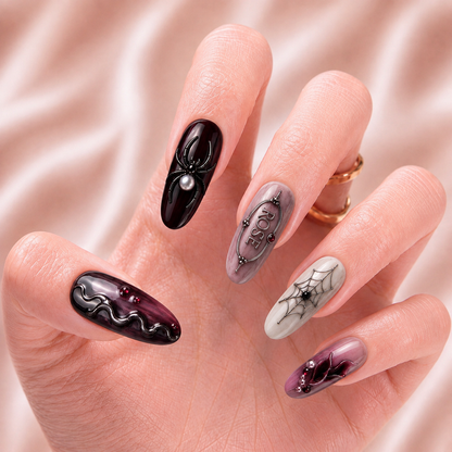 Dark Rose Affair - Personalized Press-On Nails
