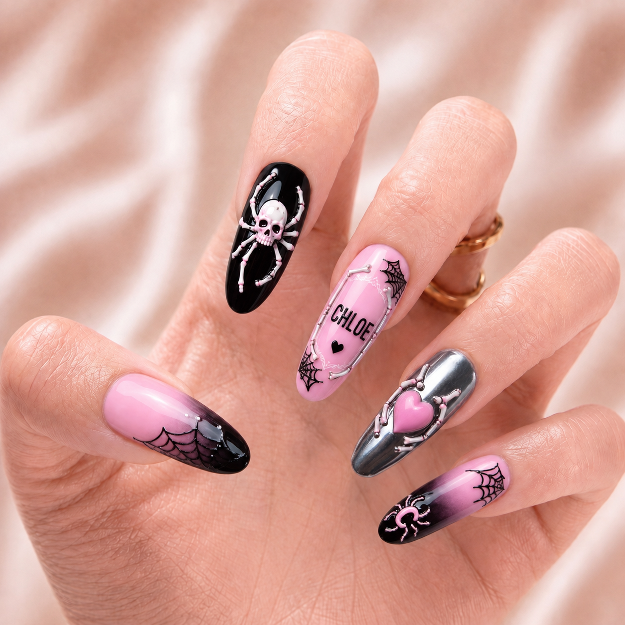 Pink Requiem – Personalized Press-On Nails
