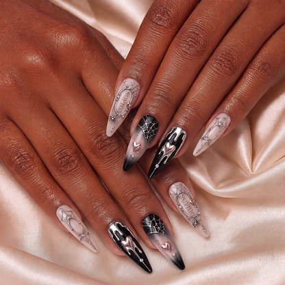 Gothic Love Trap - Personalized Press-On Nails
