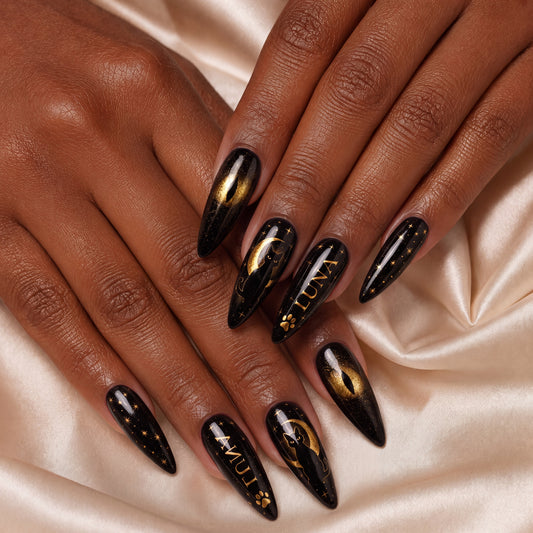 Midnight Cat Spell - Personalized Press-On Nails