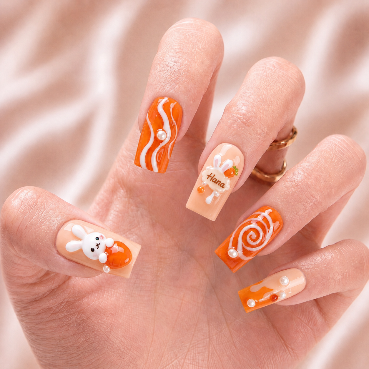 Candy Carrot - Personalized Press-On Nails