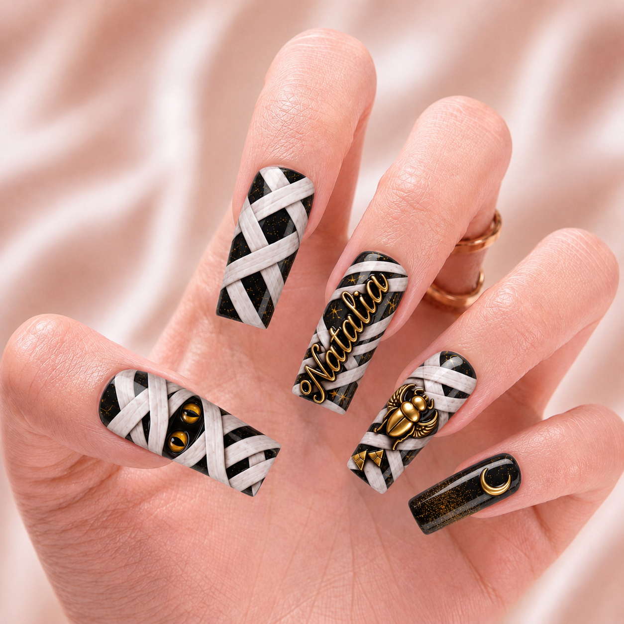 Mummy Wrap - Personalized Press-On Nails