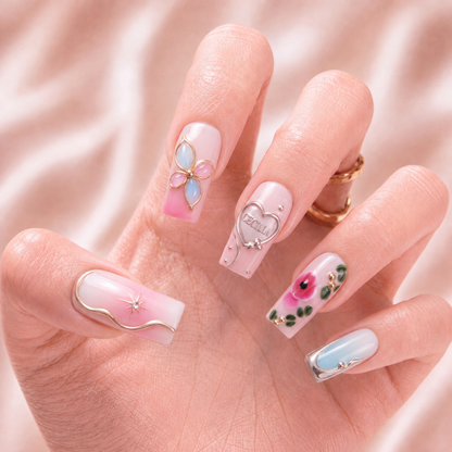Petal Symphony - Personalized Press-On Nails