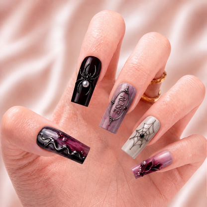 Dark Rose Affair - Personalized Press-On Nails