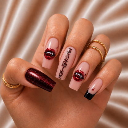 Vampire Kiss - Personalized Press-On Nails
