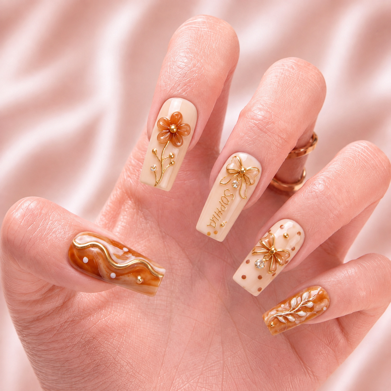 Honey Opaline - Personalized Press-On Nails