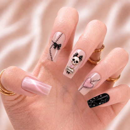 Stitched in Starlight - Personalized Press-On Nails
