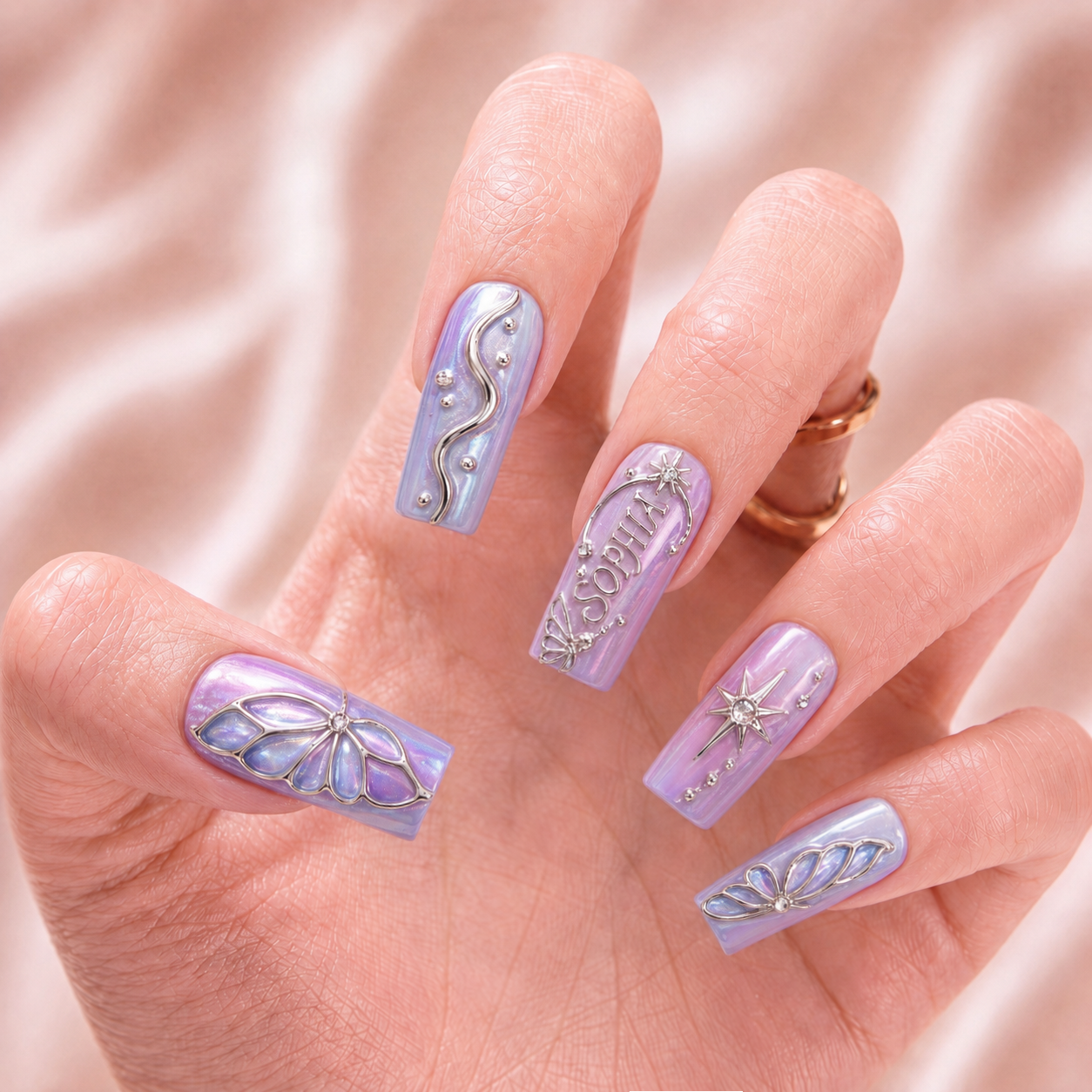 Astral Opaline - Personalized Press-On Nails
