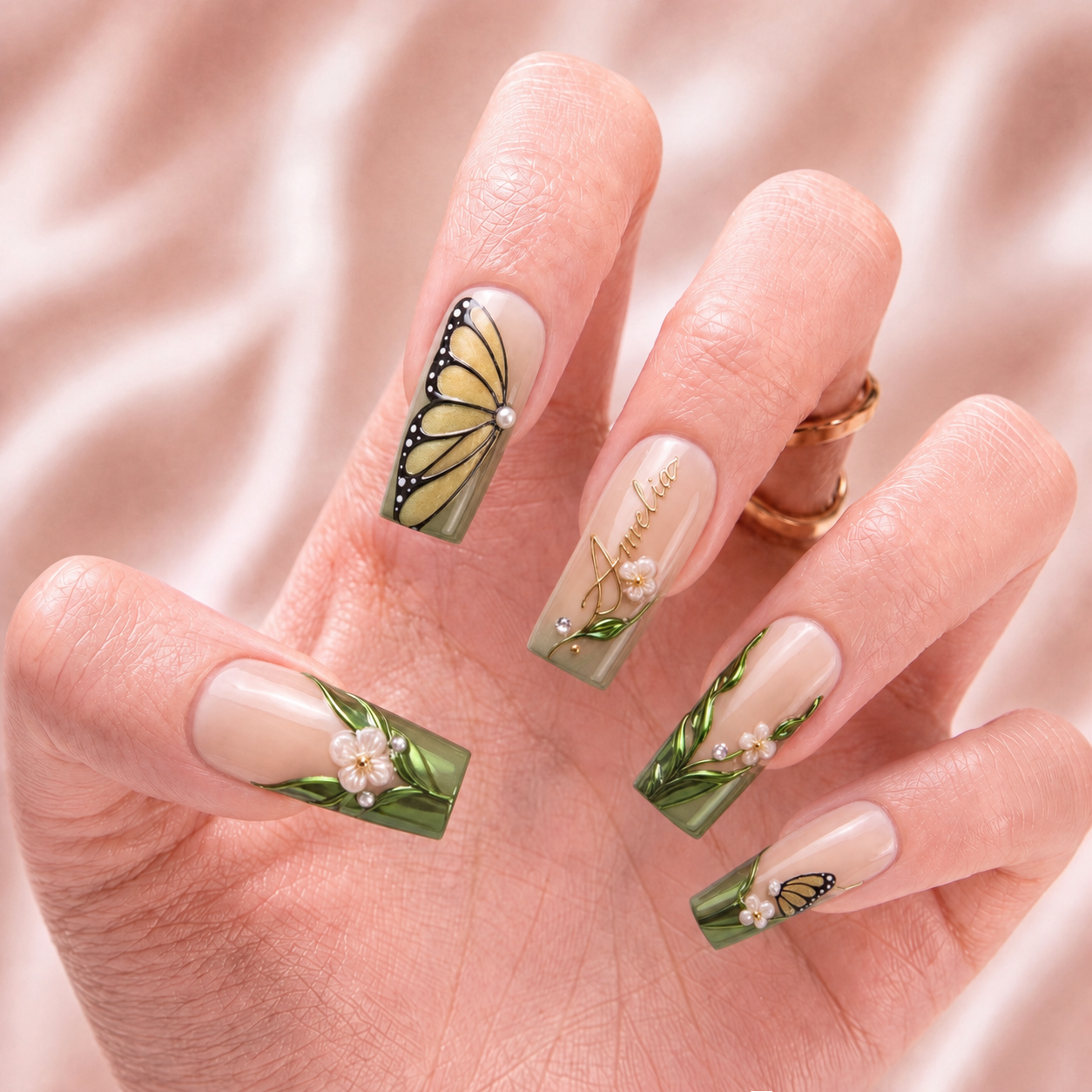 Jade Canopy - Personalized Press-On Nails