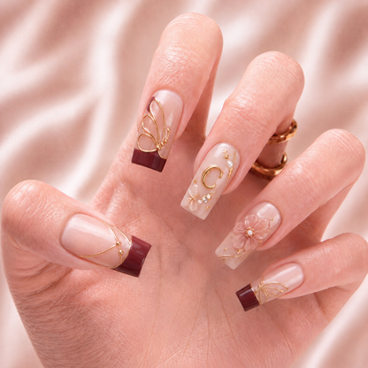 Blush Monarch - Personalized Press-On Nails
