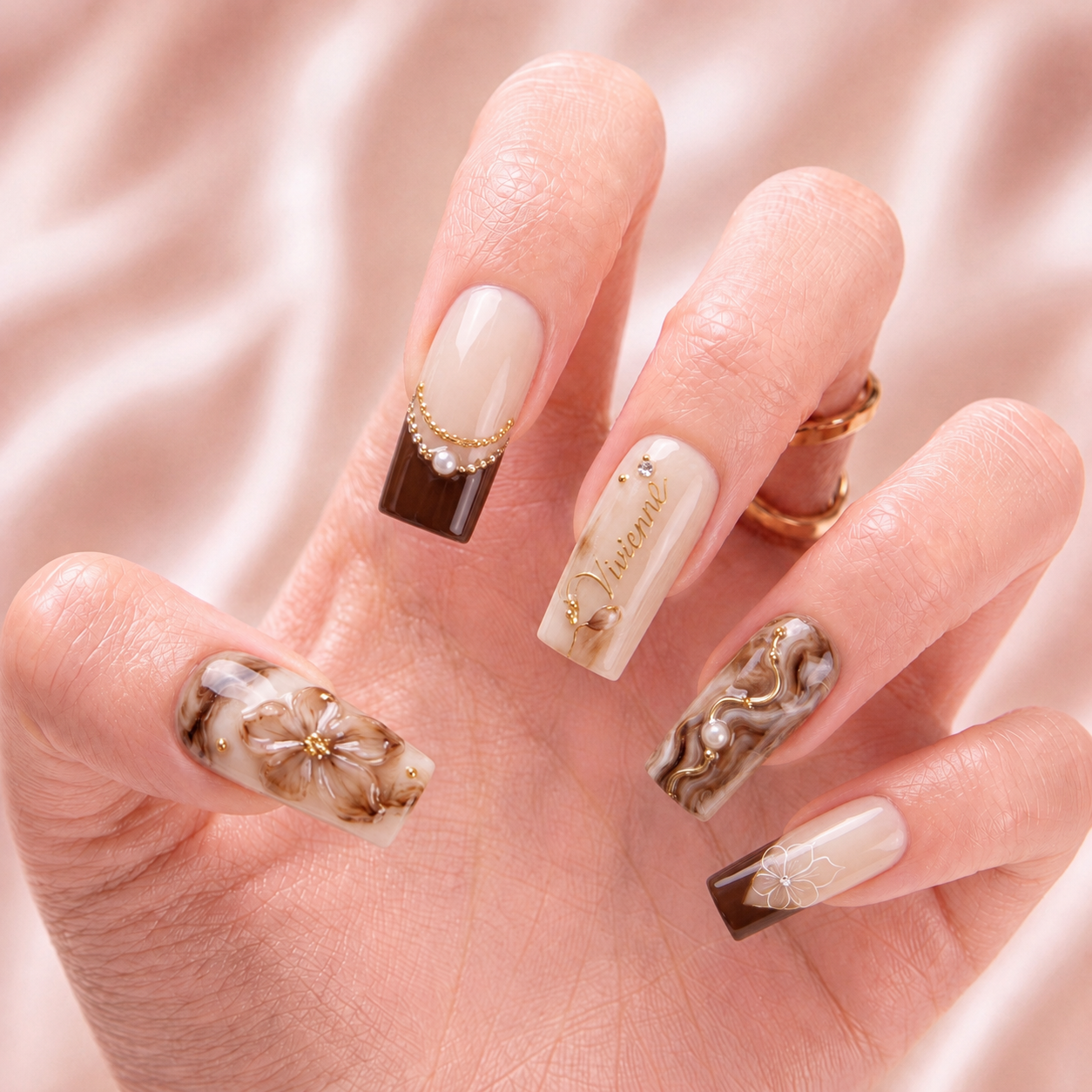 Velour Truffle - Personalized Press-On Nails
