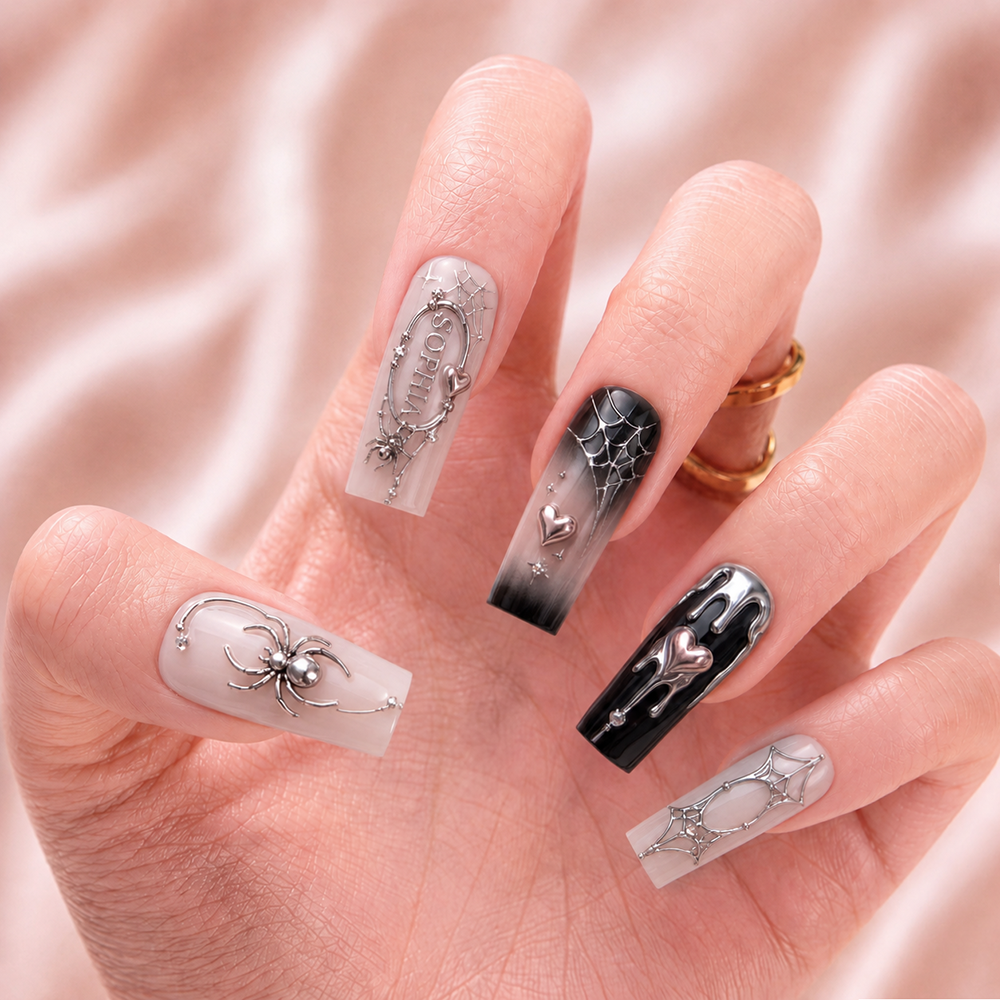 Gothic Love Trap - Personalized Press-On Nails