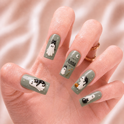 Phantom Purr - Personalized Press-On Nails