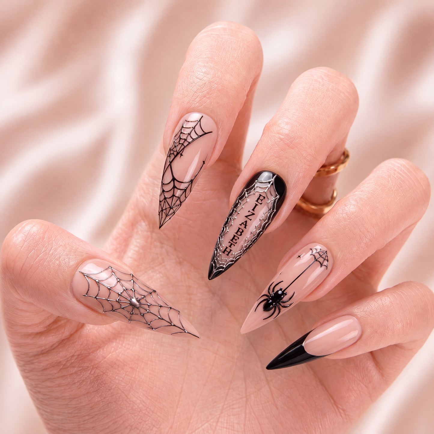 Midnight Spinner - Personalized Press-On Nails