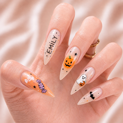 Sweet Boo Pumpkin - Personalized Press-On Nails