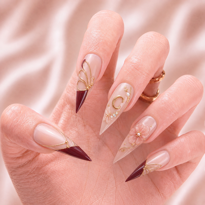 Blush Monarch - Personalized Press-On Nails