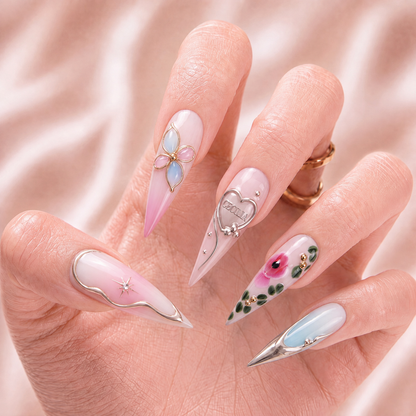 Petal Symphony - Personalized Press-On Nails