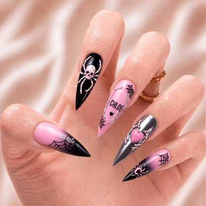 Pink Requiem – Personalized Press-On Nails