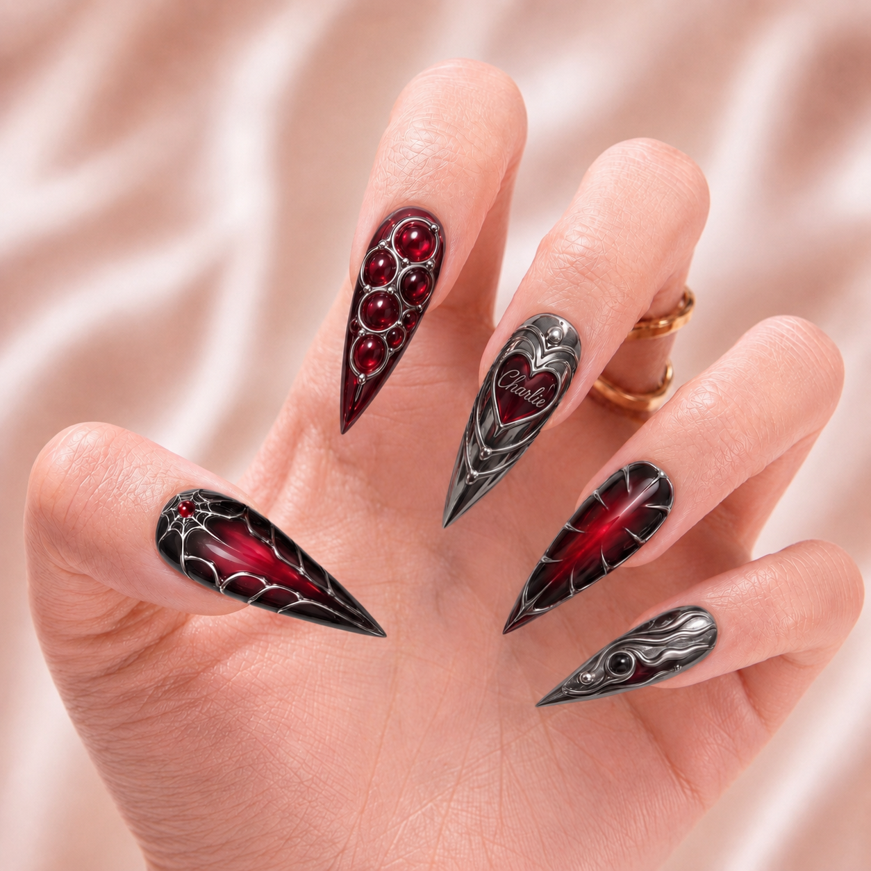 Bloodstone Veil - Personalized Press-On Nails