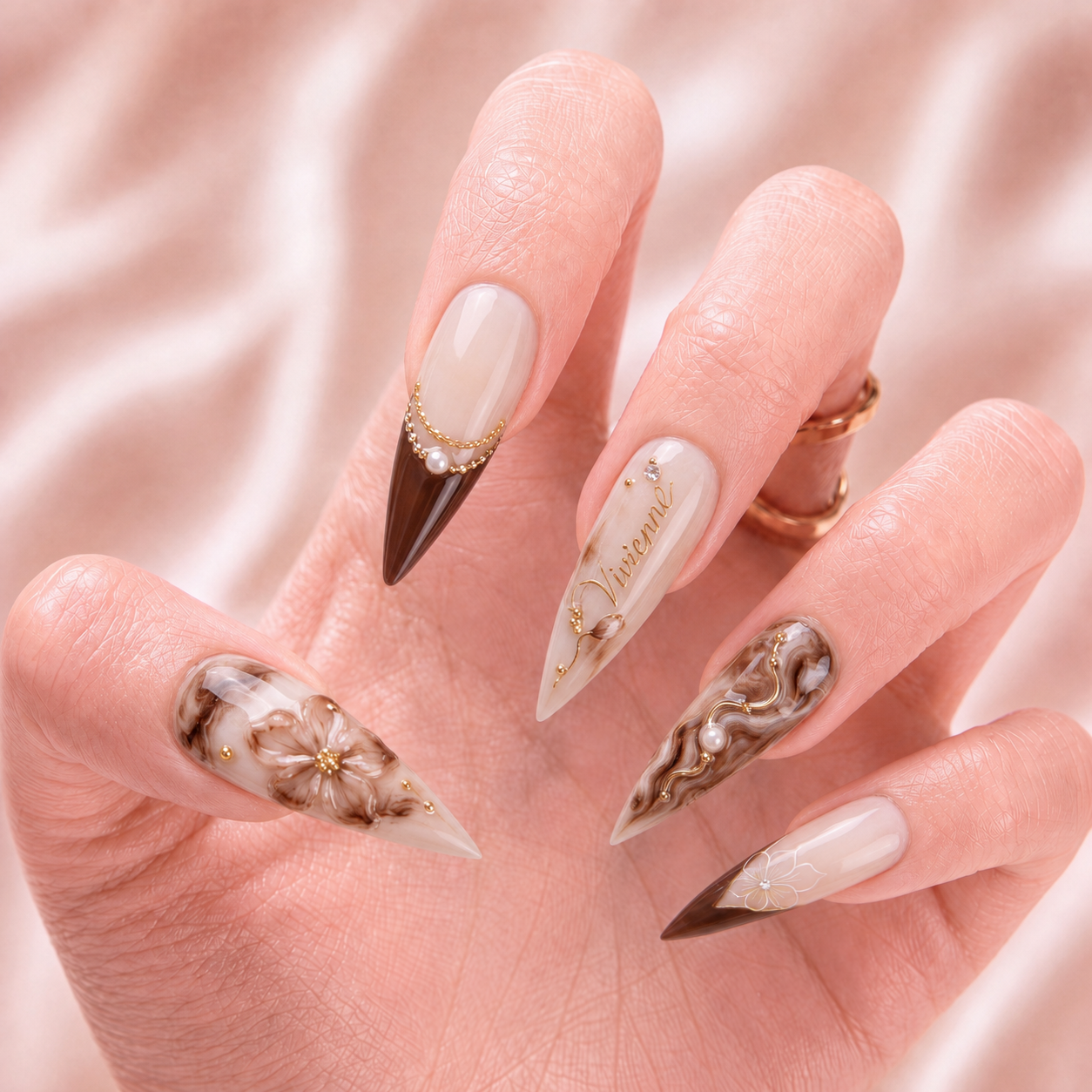 Velour Truffle - Personalized Press-On Nails