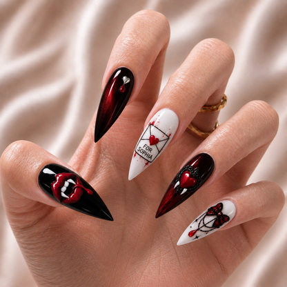 Vampire Love Letter - Personalized Press-On Nails