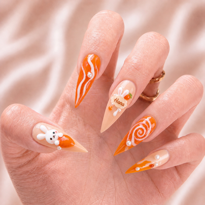 Candy Carrot - Personalized Press-On Nails