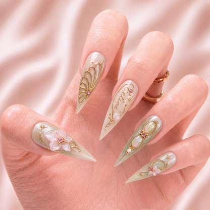 Whispering Opal - Personalized Press-On Nails