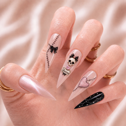 Stitched in Starlight - Personalized Press-On Nails