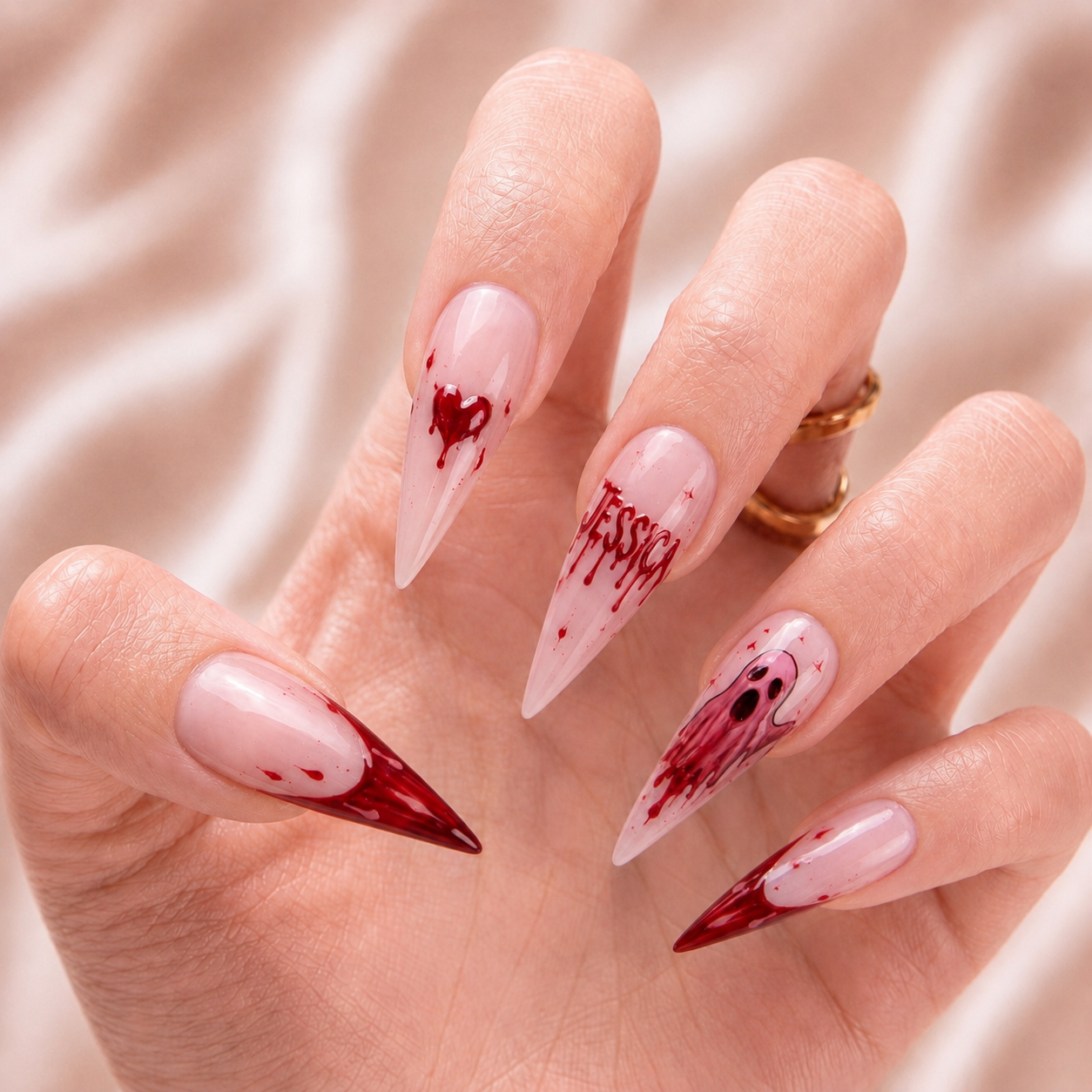 Bleeding Hearts - Personalized Press-On Nails