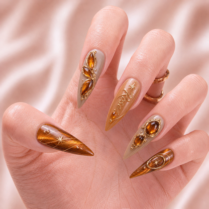 Honey Nebula - Personalized Press-On Nails