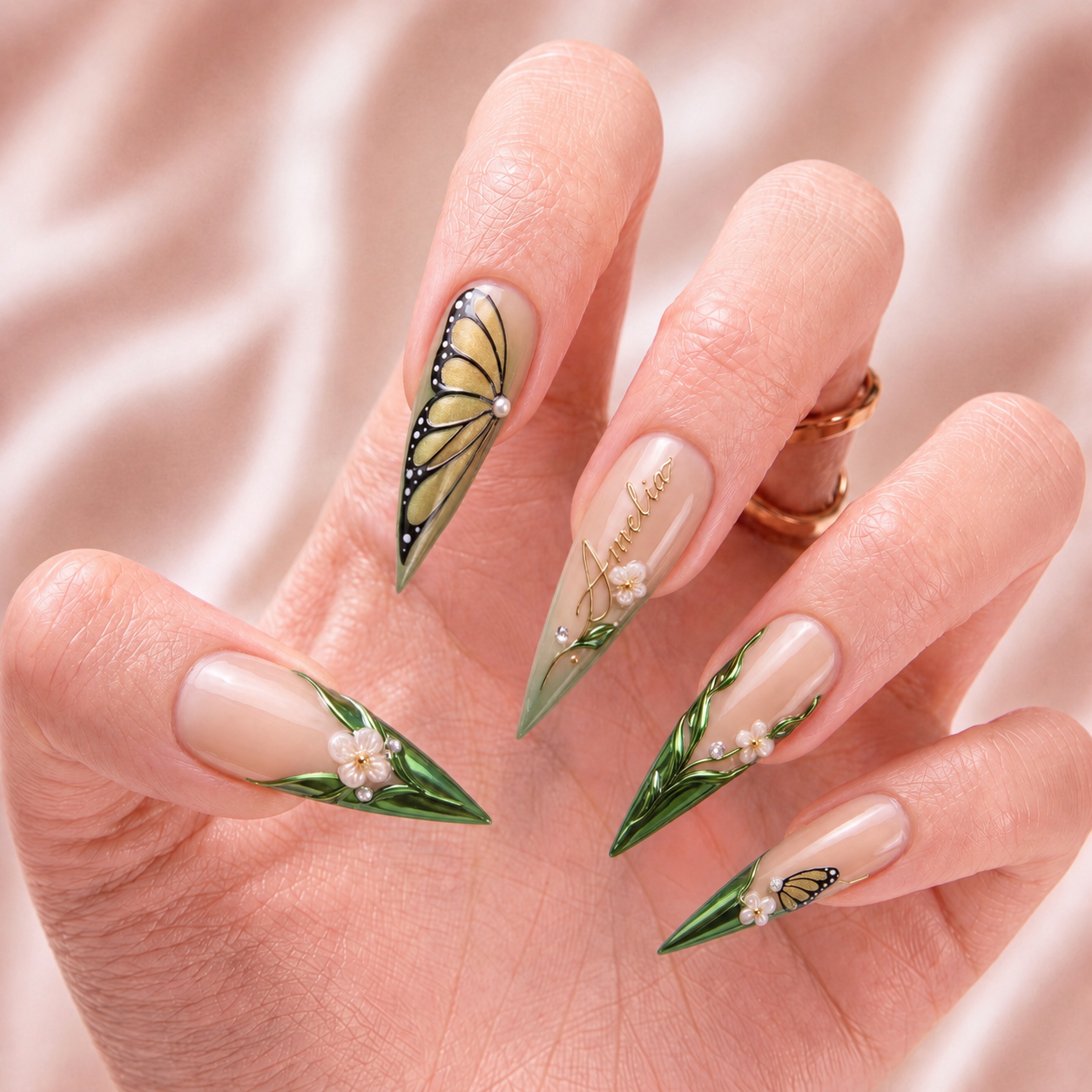 Jade Canopy - Personalized Press-On Nails