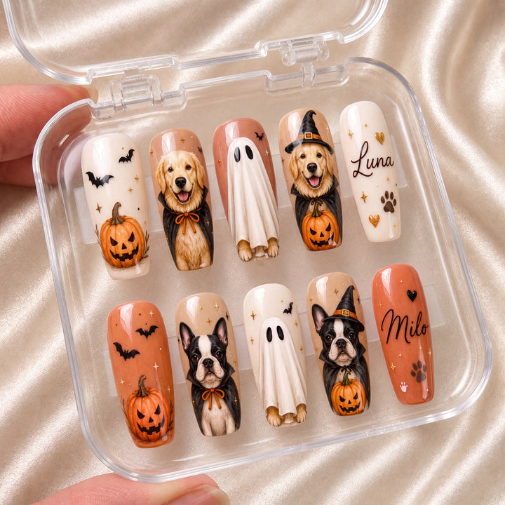 Customizes Dog Halloween – Personalized Press-On Nails