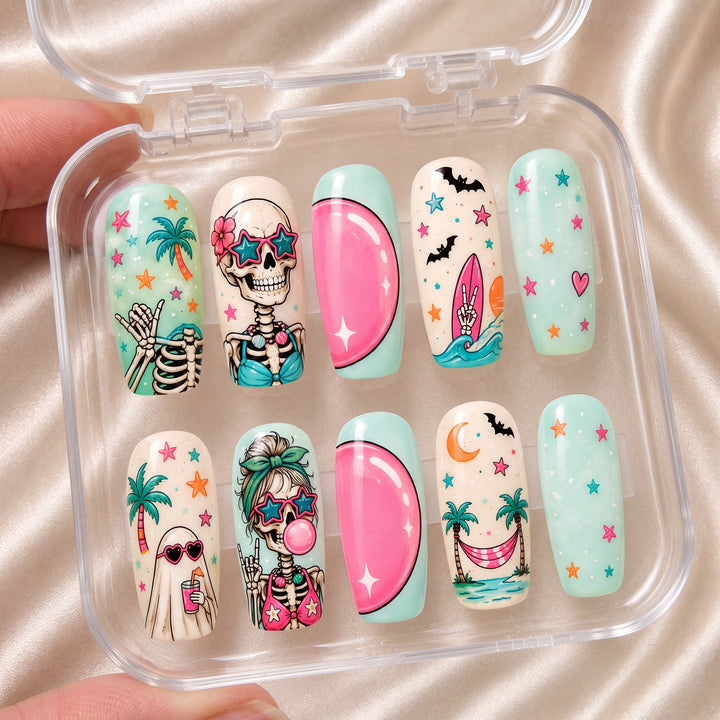 Spooky Cute Summer - Personalized Press-On Nails
