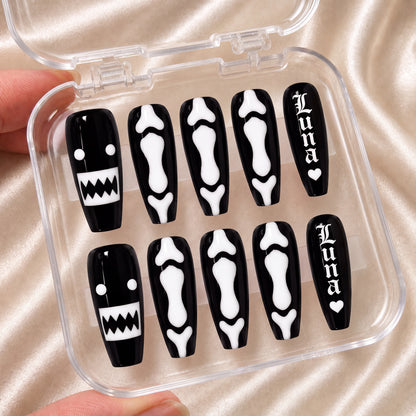 Domo Skeleton Nails - Personalized Press-On Nails