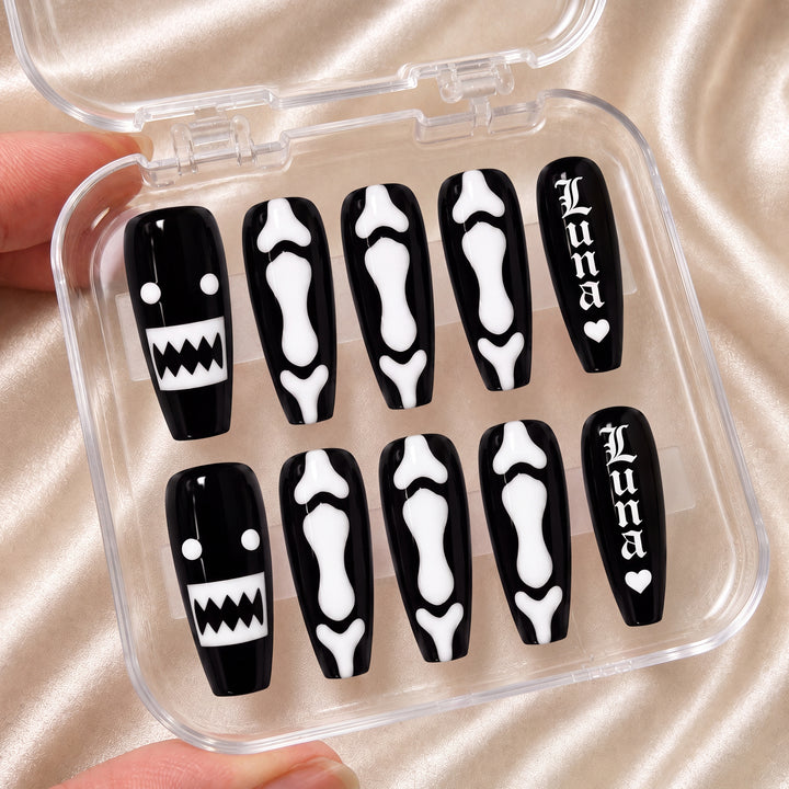 Domo Skeleton Nails - Personalized Press-On Nails