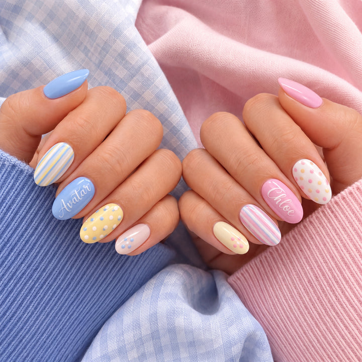 Cotton Candy Bestie - Personalized Press-On Nails